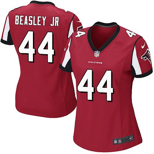 Nike Falcons #44 Vic Beasley Jr Red Team Color Women's Stitched NFL Elite Jersey